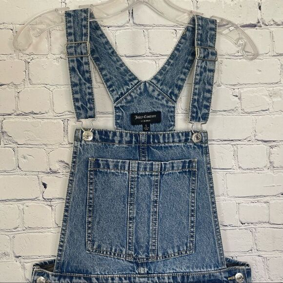 Juicy Couture Distressed Shortalls - Picture 2 of 7